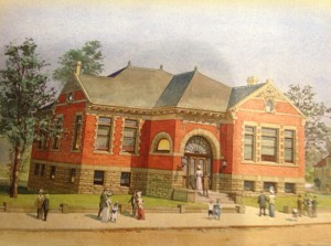 Nevada City Carnegie Library 1905 Architect's Rendition