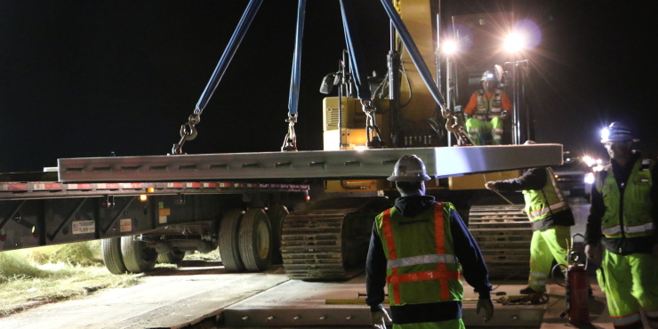 Highway 101 paving job calls for precast concrete panels