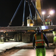 Thumbnail navigation item to preview Highway 101 paving job calls for precast concrete panels image