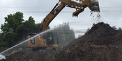 Thumbnail navigation item to preview Moving dirt for 500,000-gallon water tank at Pasatiempo Golf Club image