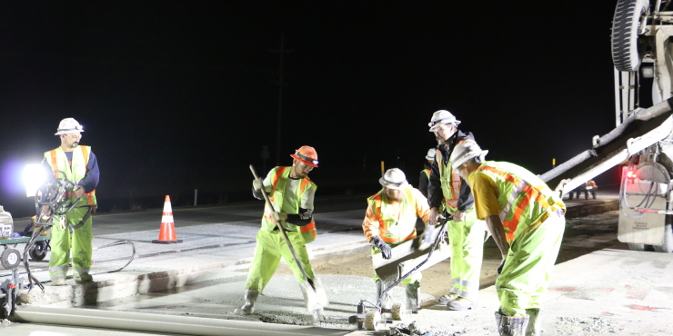 Highway 101 paving job calls for precast concrete panels