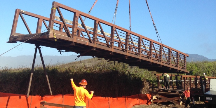 Replacing an aging bridge in Half Moon Bay